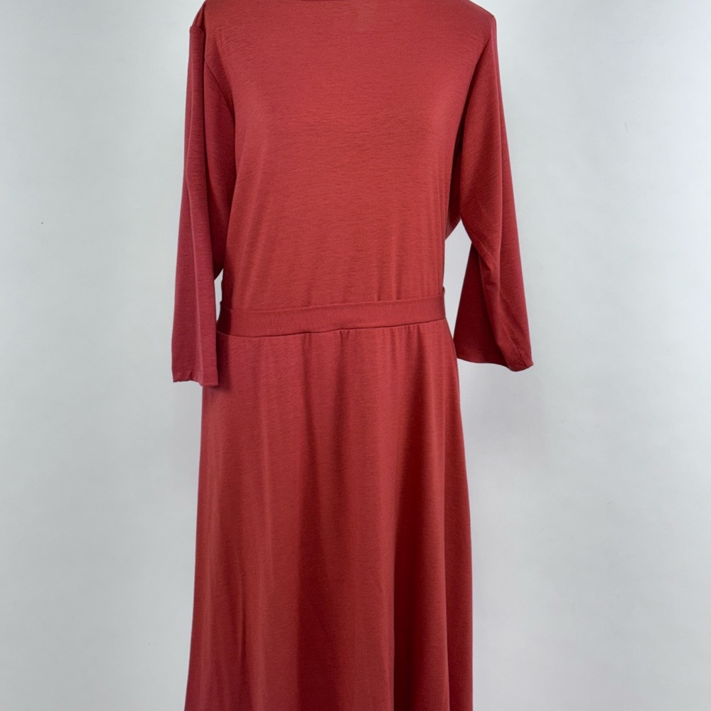 Flowy Orange/Rust Pullover Dress by nude - 14